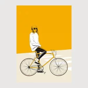 Yellow Bike print by The Red Wolf at Apaixonarte