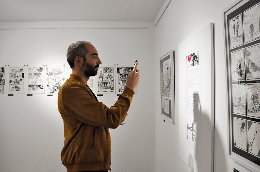Comic book exhibition of Jorge Coelho at Apaixonarte