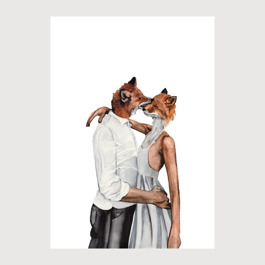 casal de raposas vestido karina krumina