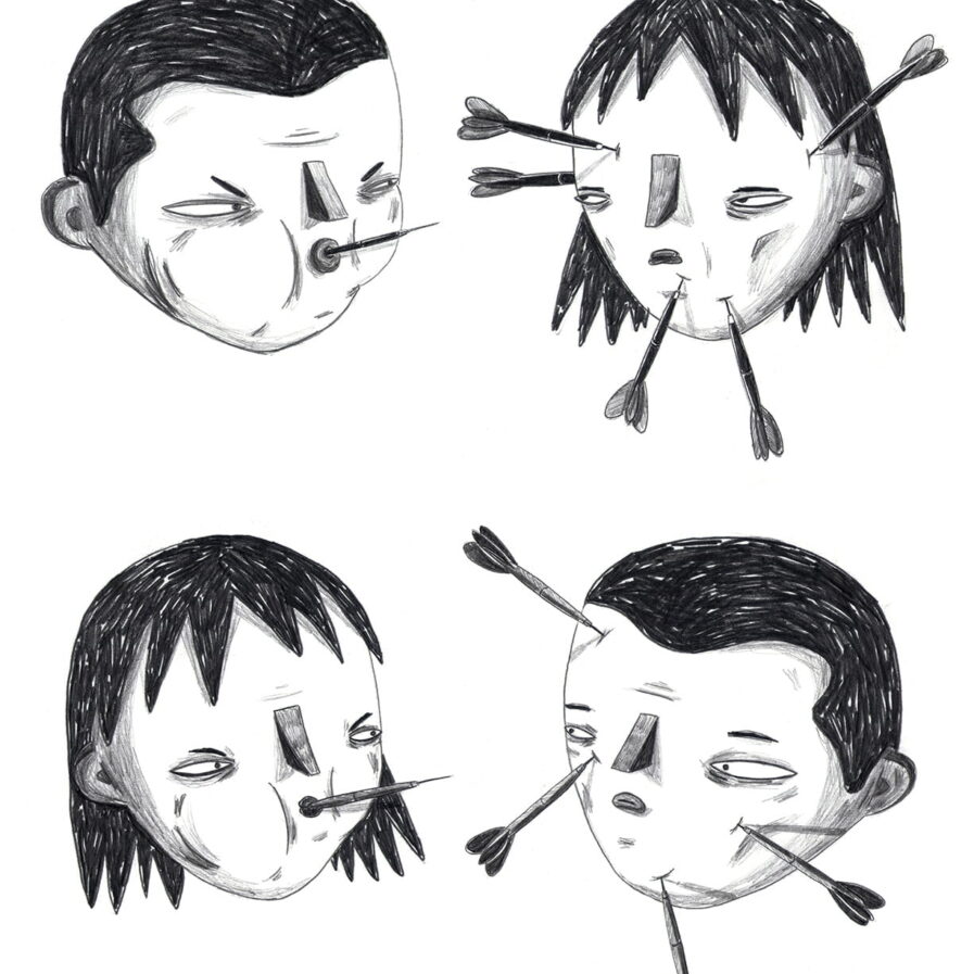 ilustração de namorados e flechas