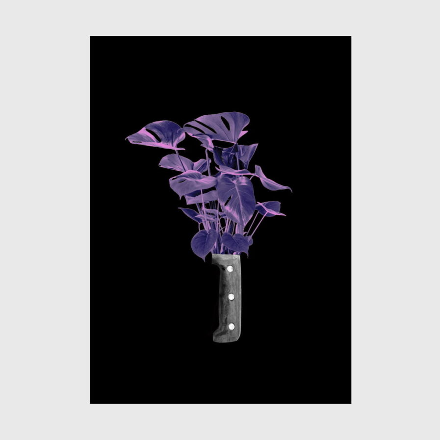 print flowers knife
