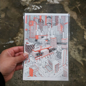 Architect drawing print