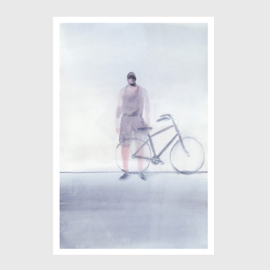 bike print watercolor