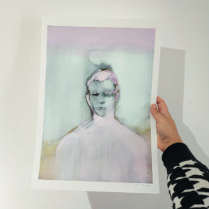 holding print watercolor