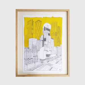 architecture drawing with frame