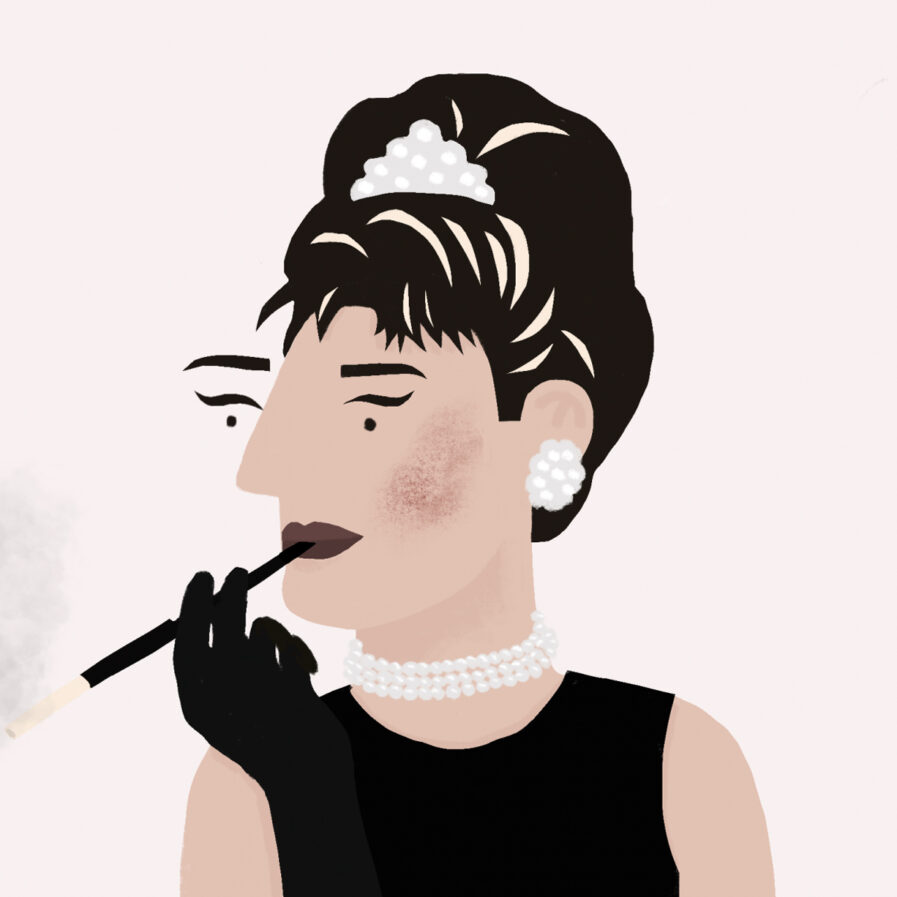 Retrato de Audrey Hepburn por Adriana Fontelas