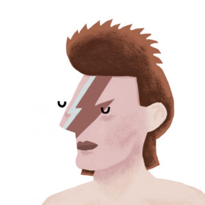Ilustração de David Bowie por Adriana Fontelas