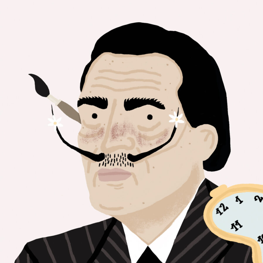 Salvador Dalí illustration by Adriana Fontelas