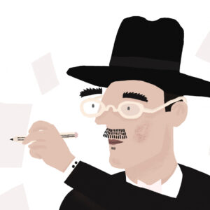 Fernando Pessoa illustration by Adriana Fontelas
