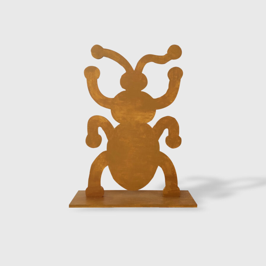 Brown wooden scarab by Amargo