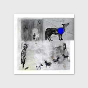 Ilustração de um lobo e outros animais por Eva Evita