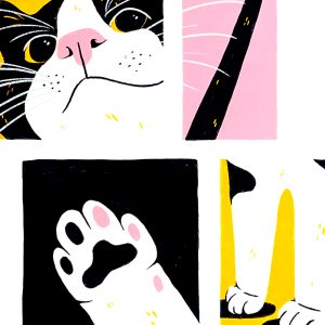 Sara Felgueiras's cat illustration